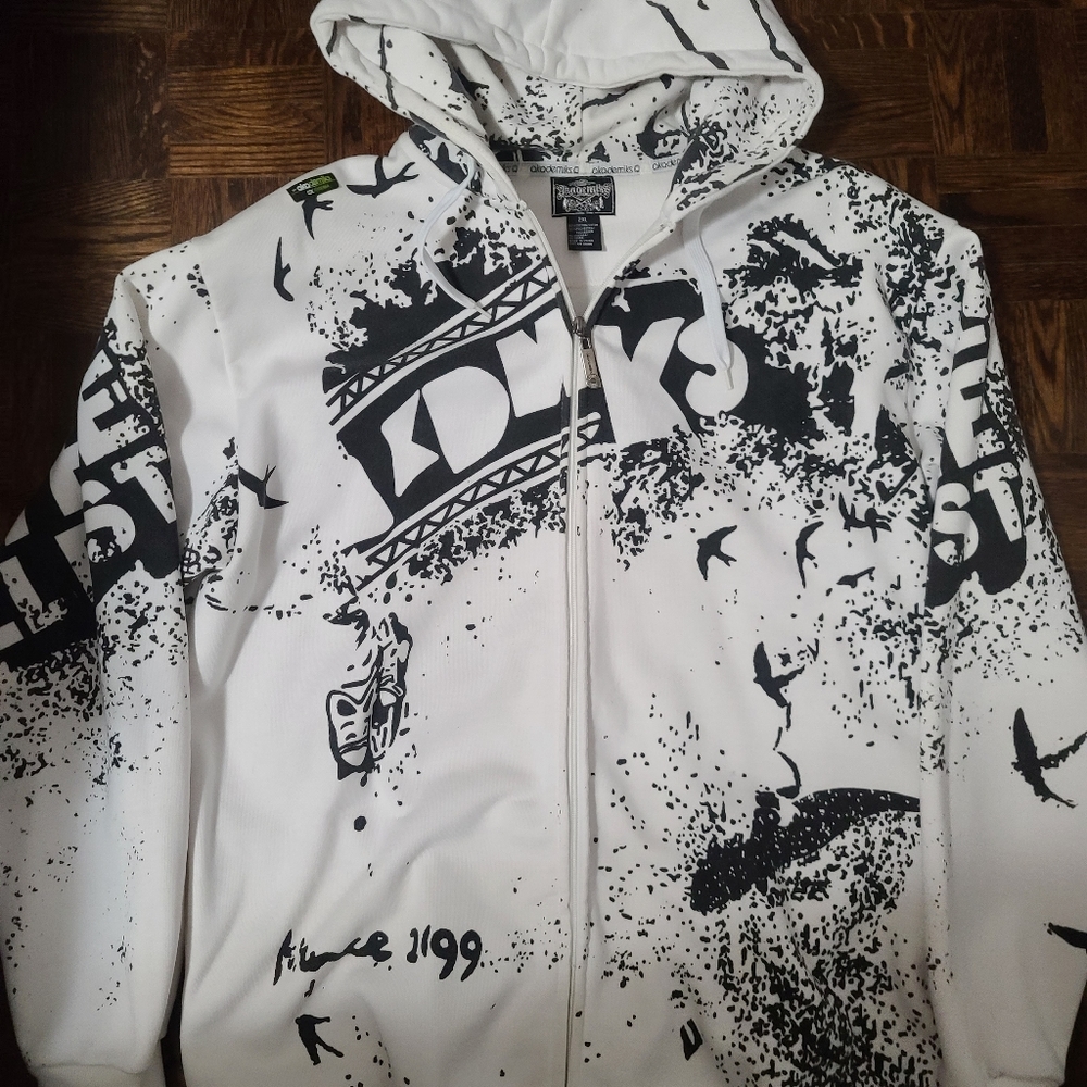 2XL, White, Akademiks hoody